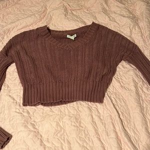 Purple knit sweater v neck from aeropostale xs